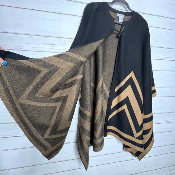 Soft Surroundings Wool Blend Knit Shawl Sweater Size Medium - Picture 7 of 7